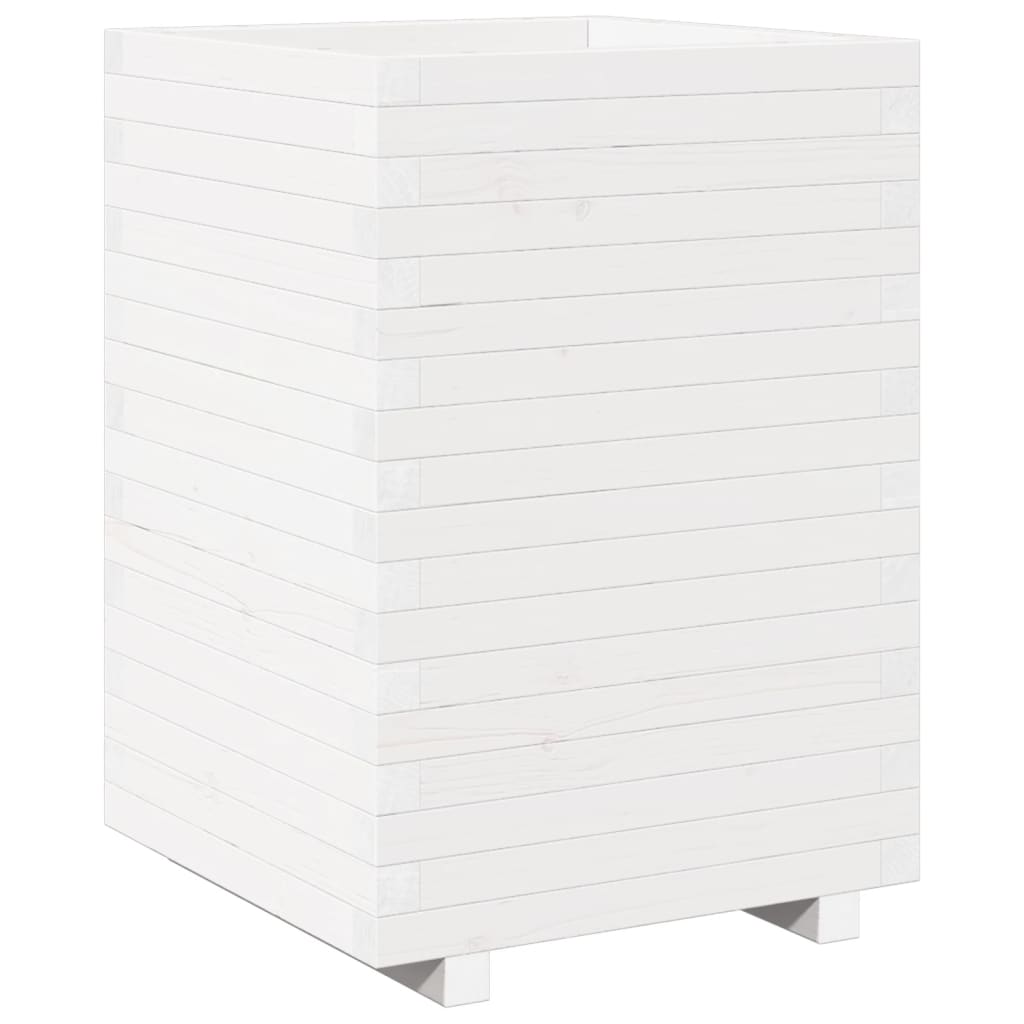 Vidaxx plantekasse 50x50x72,5 cm massiv fyrretræ hvid