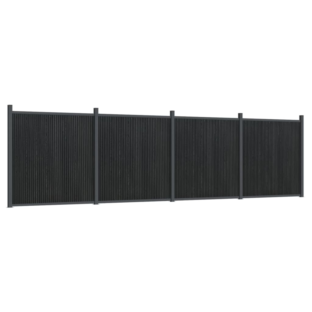 VidaXL Hegnspanel 699x186 cm HKC grå