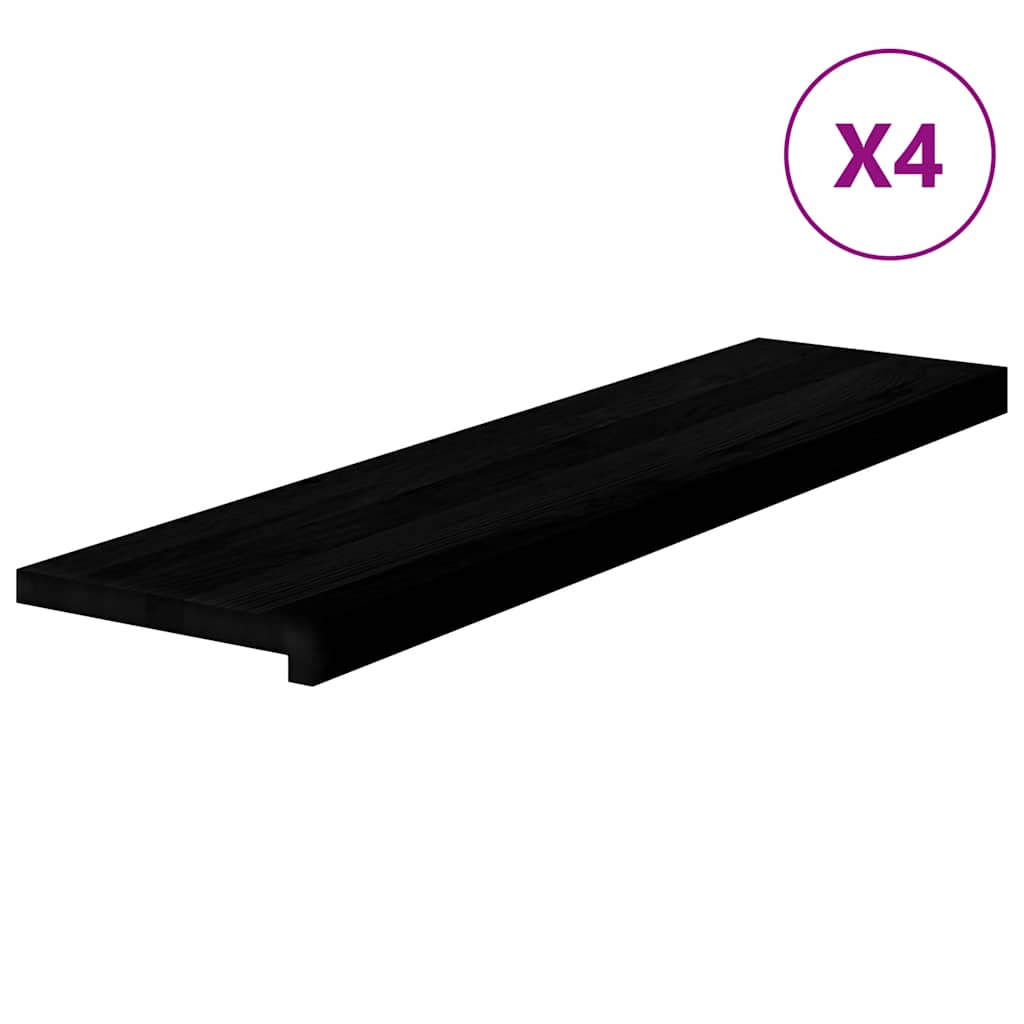 Vidaxx trappetrin 4 stk 100x30x2 cm massiv eg mørkebrun