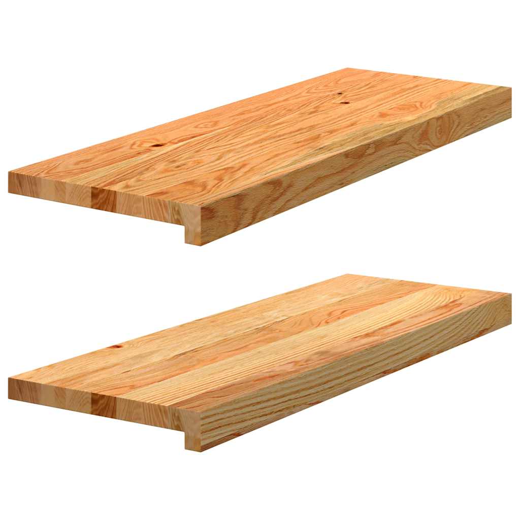 Vidaxx trappetrin 2 stk 70x25x2 cm massiv eg lysebrun