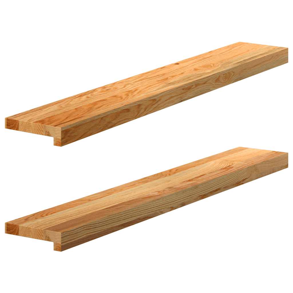 Vidaxx vindueskarme 2 stk 100x15x2 cm massiv eg lysebrun