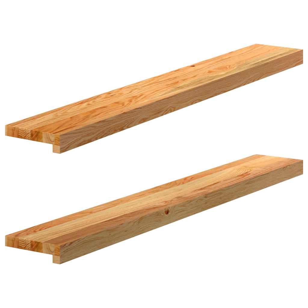 Vidaxx vindueskarme 2 stk 110x15x2 cm massiv eg lysebrun