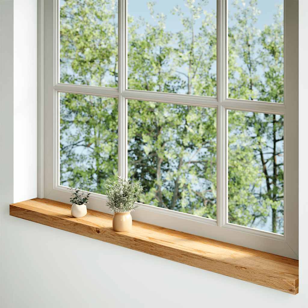 Vidaxx vindueskarme 2 stk 110x15x2 cm massiv eg lysebrun