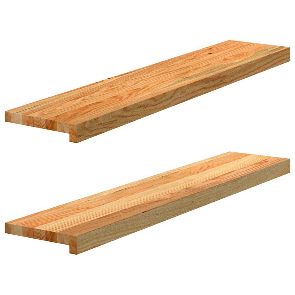 Vidaxx vindueskarme 2 stk 100x20x2 cm massiv eg lysebrun
