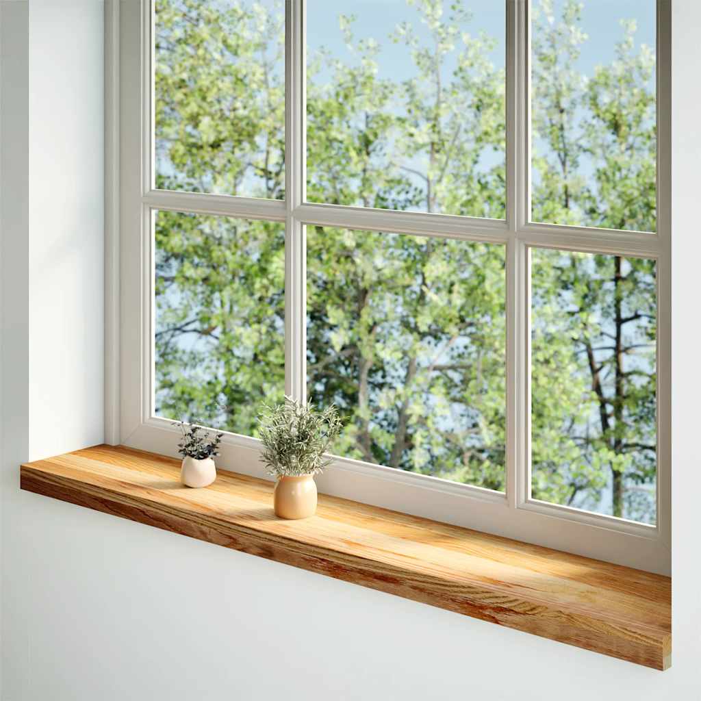 Vidaxx vindueskarme 2 stk 110x20x2 cm massiv eg lysebrun