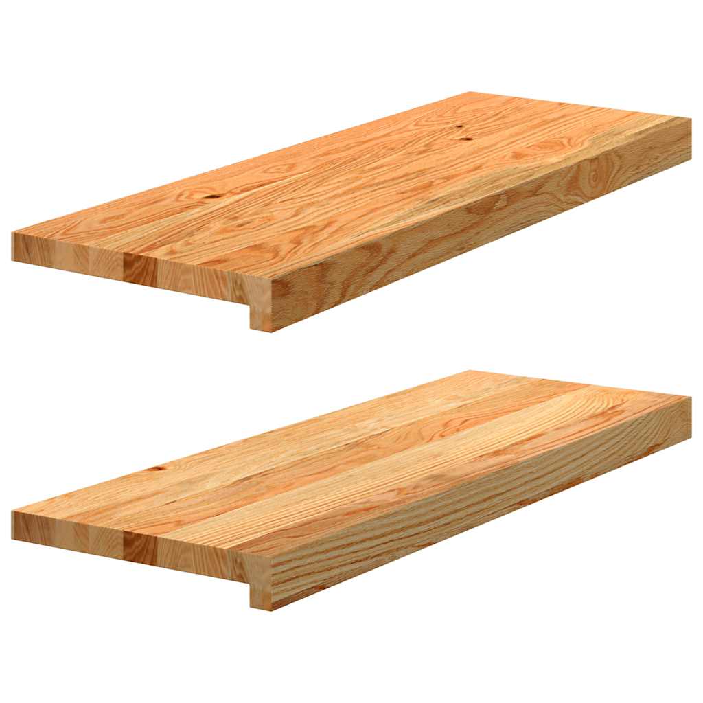 Vidaxx vindueskarme 2 stk 70x25x2 cm massiv eg lysebrun