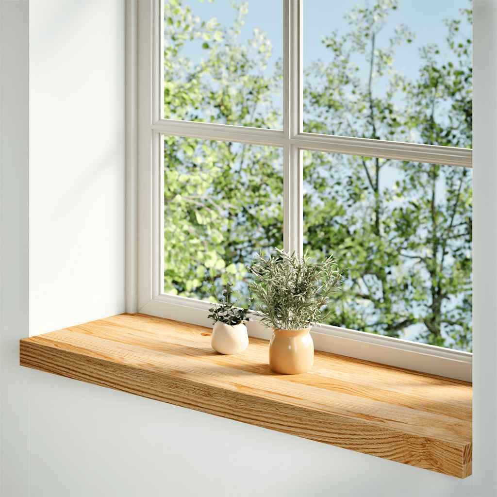 Vidaxx vindueskarme 2 stk 80x30x2 cm massiv eg lysebrun