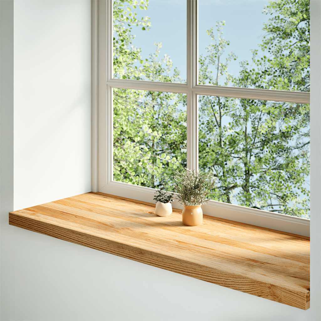 Vidaxx vindueskarme 2 stk 100x40x2 cm massiv eg lysebrun