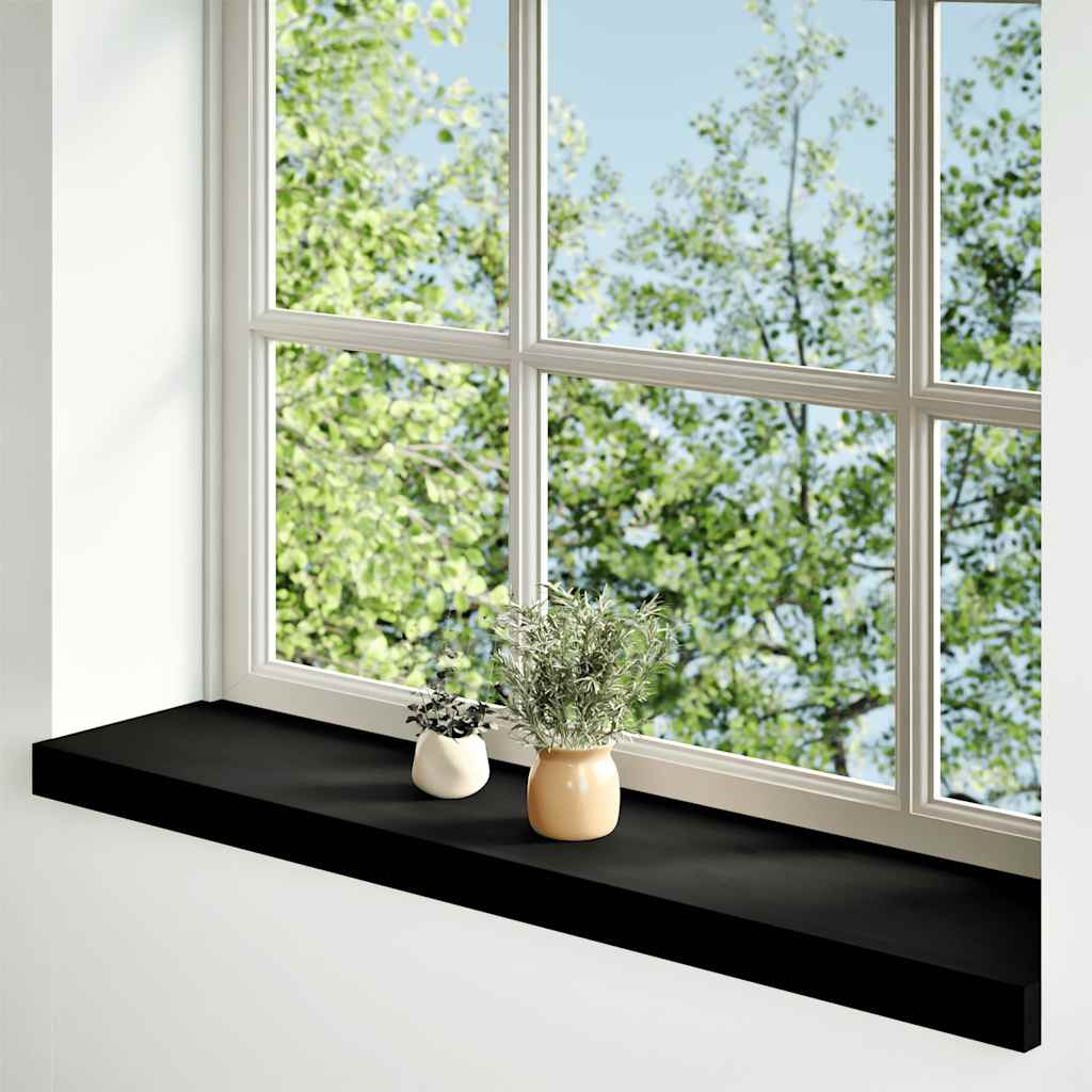 Vidaxx vindueskarme 2 stk 80x20x2 cm massiv eg mørkebrun