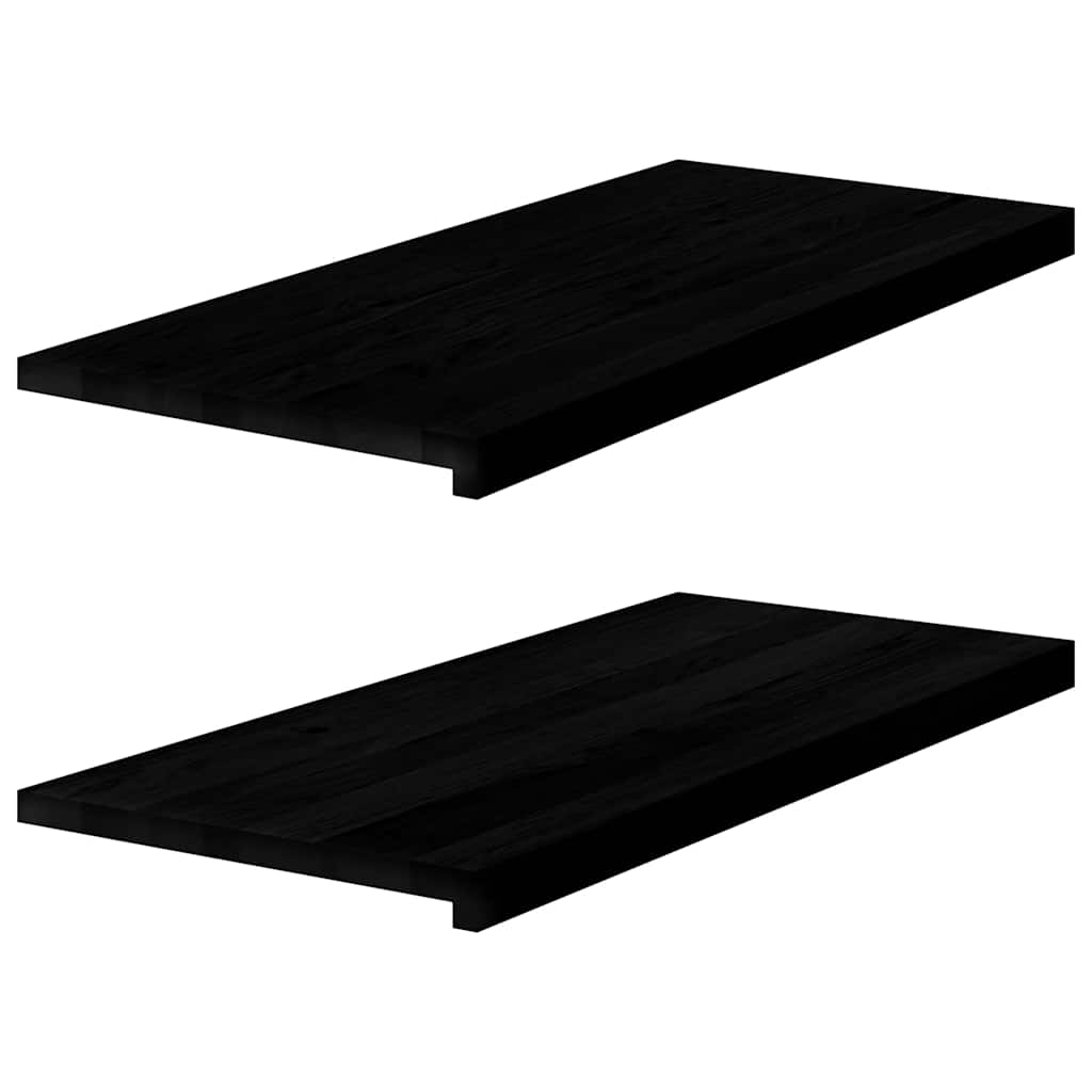 Vidaxx vindueskarme 2 stk 90x40x2 cm massiv eg mørkebrun