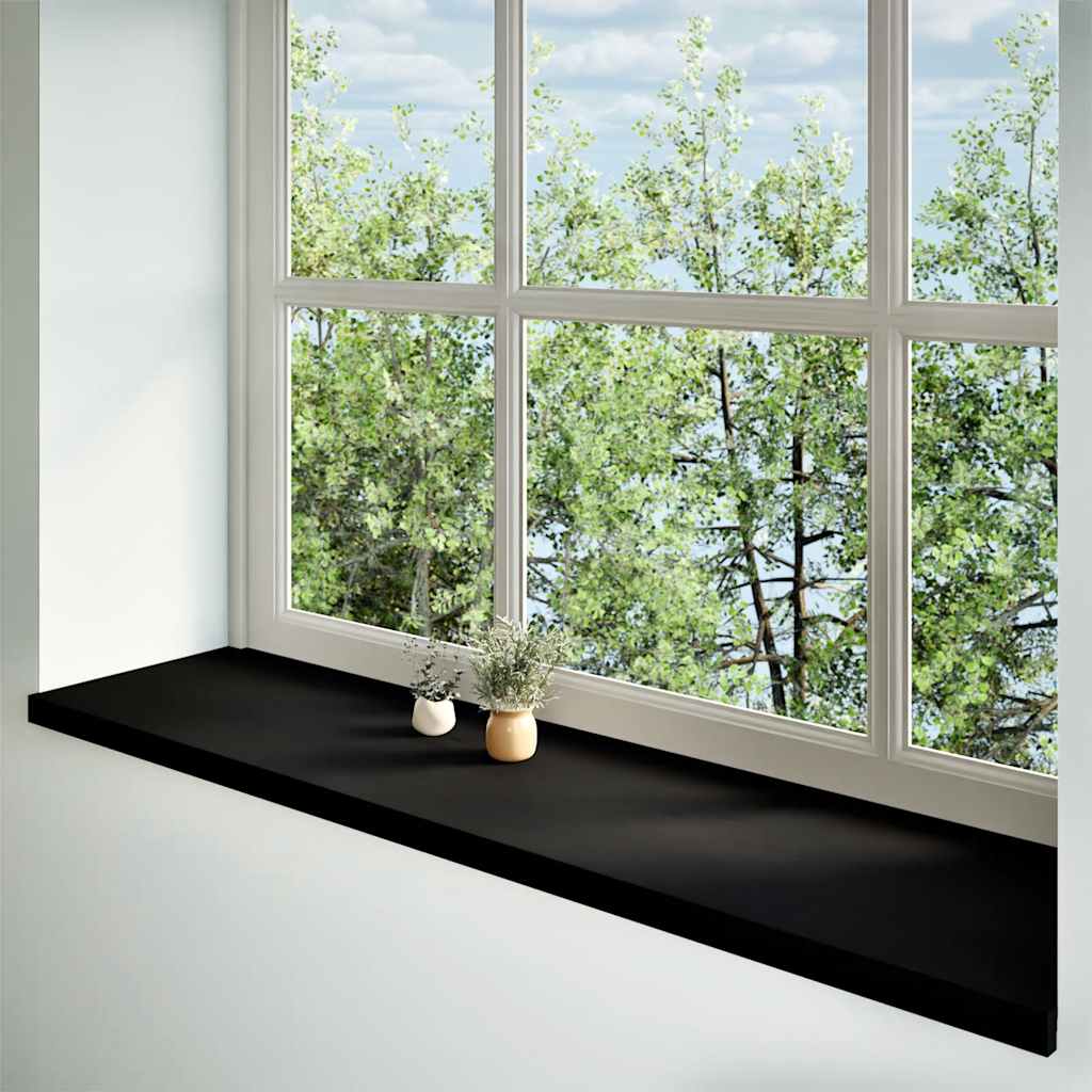 Vidaxx vindueskarme 2 stk 160x40x2 cm massiv eg mørkebrun