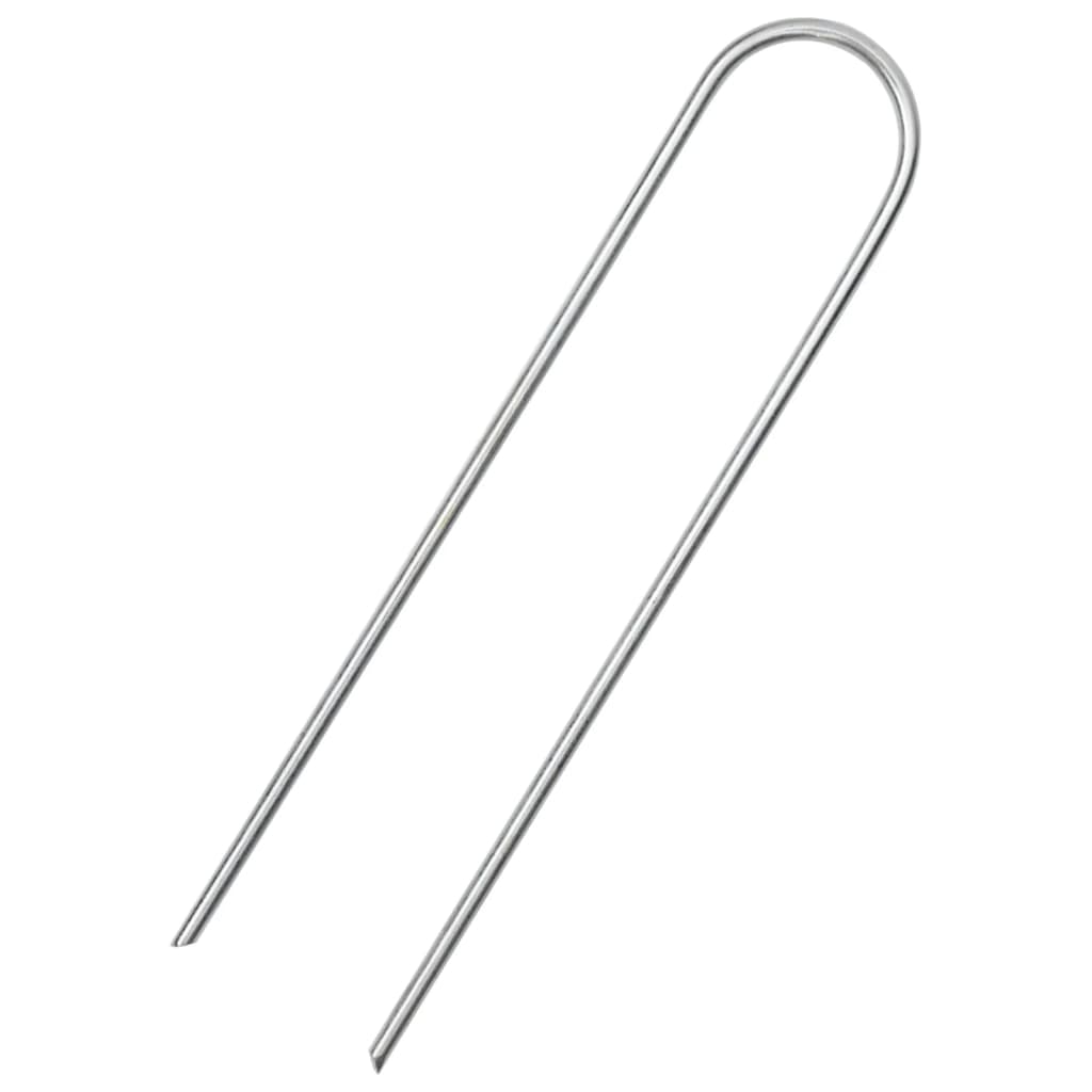 Vidaxx jordpløkker 25 stk u-formet 15x3,5 cm galvaniseret stål