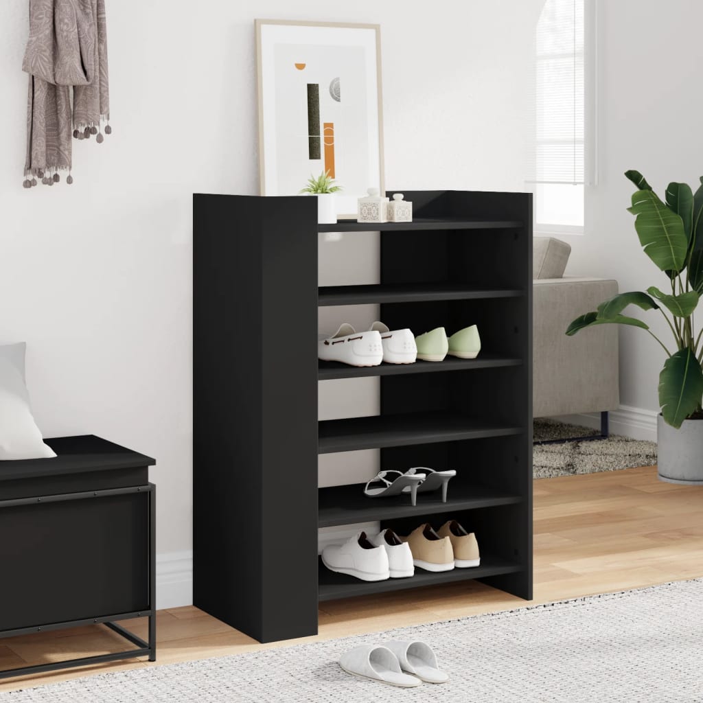 Vidaxx skoskab 74,5x37,5x100 cm færdig træ sort