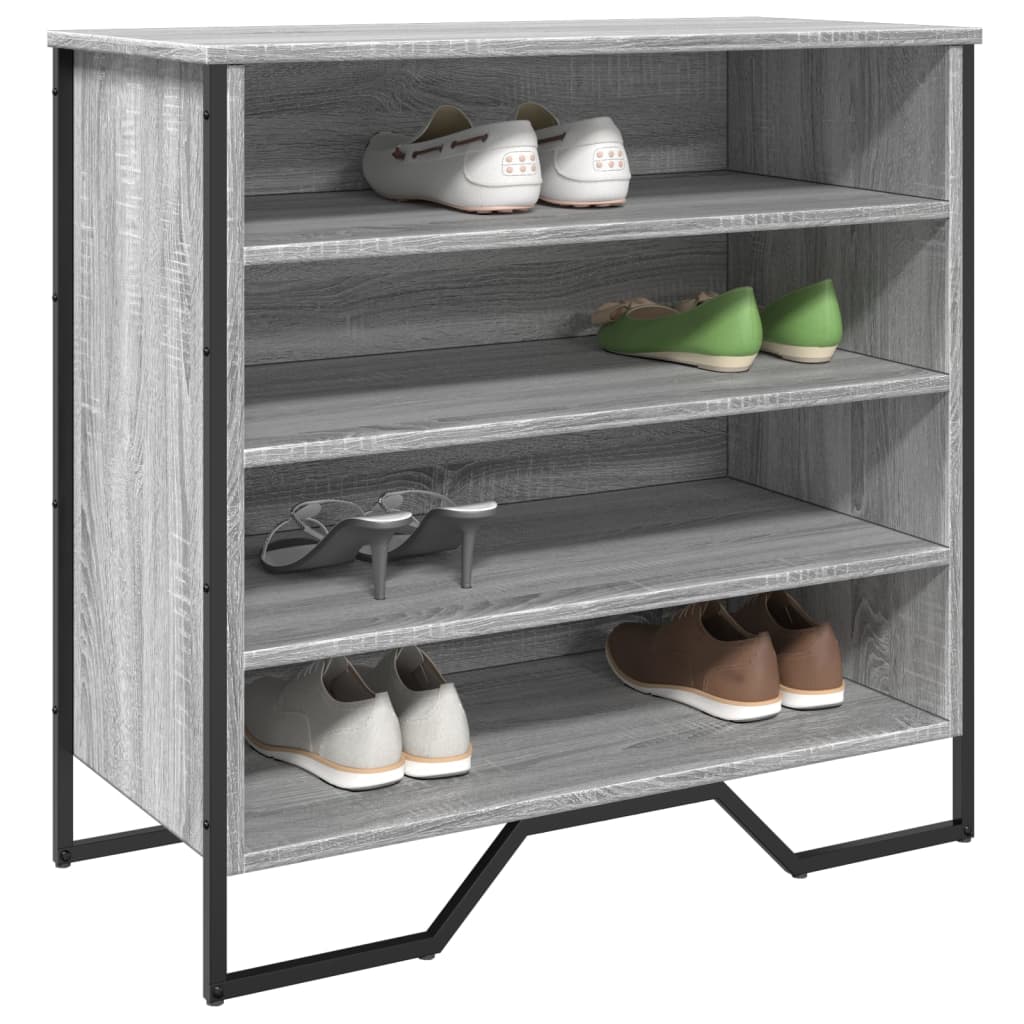 Vidaxx skoskab 80x38x78 cm konstrueret træ grå sonoma eg