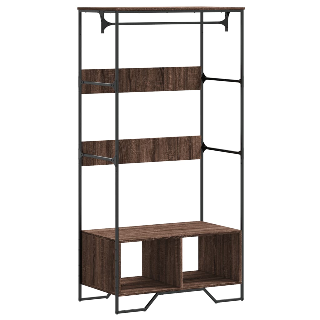 Vidaxx garderobe 90x50x180 cm færdig træbrun eg