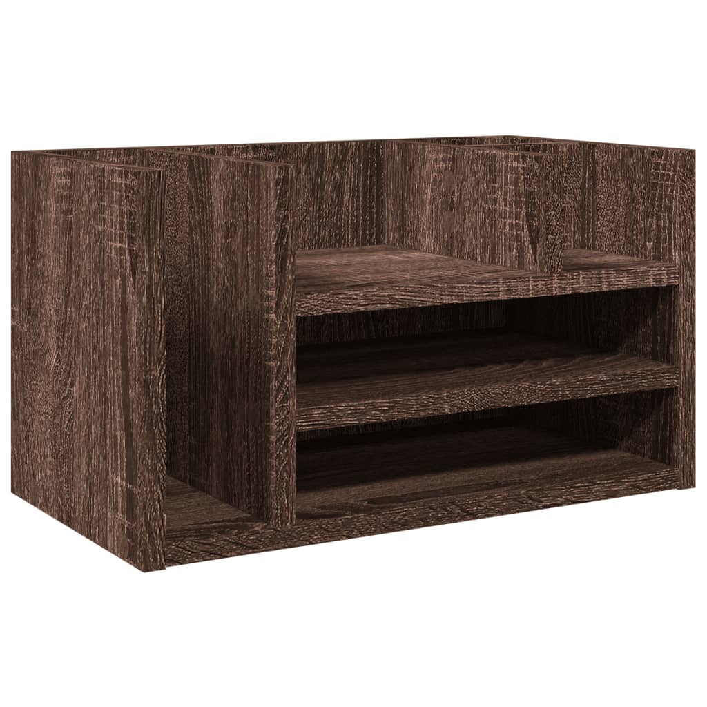 Vidaxx skrivebordsorganisator 44,5x24x25 cm konstrueret træ, brun eg farve