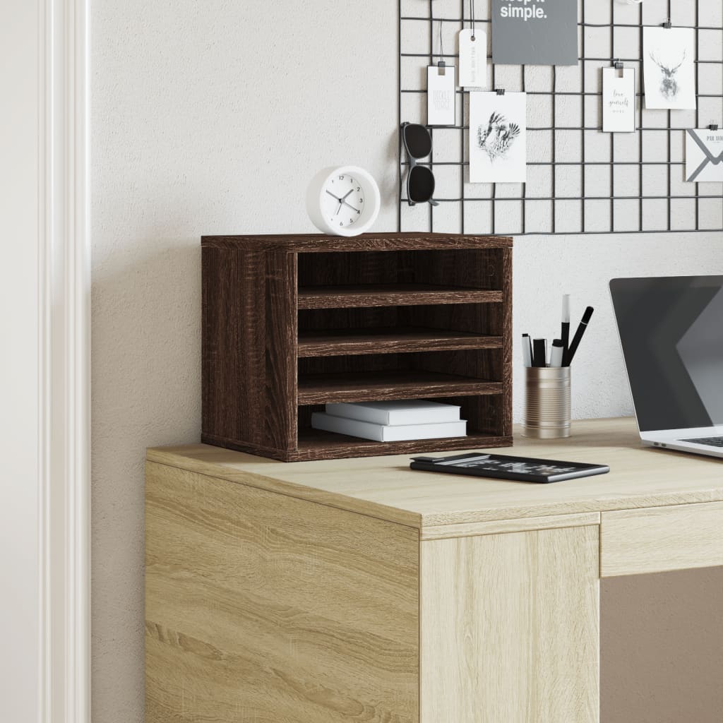 Vidaxx skrivebordsarrangør 36x26x29,5 cm færdig træbrun eg