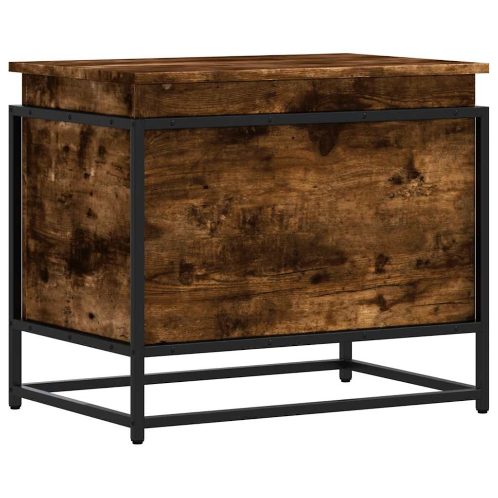 Vidaxx opbevaringsboks med låg 60x40x51,5 cm forarbejdet træ, røget eg