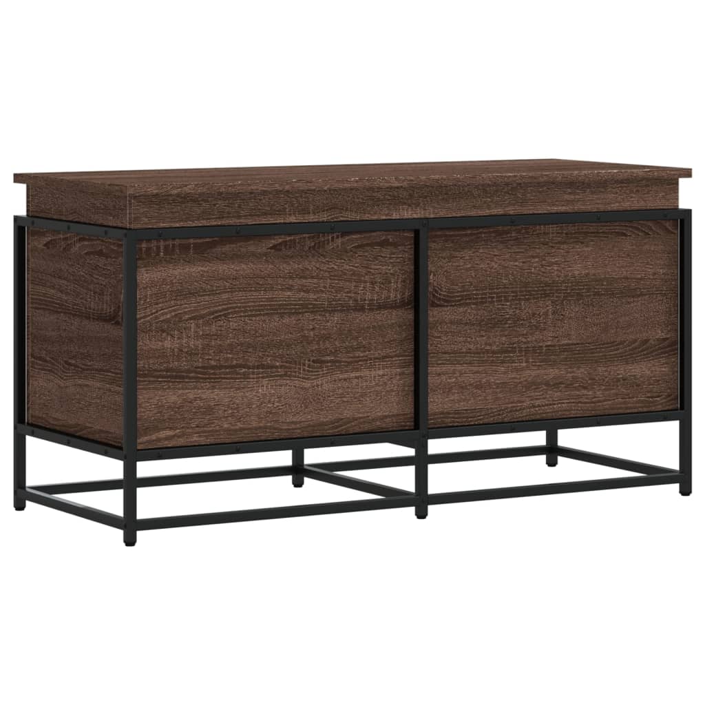 Vidaxx opbevaringsboks med låg 100x40x51,5 cm konstrueret træ brun eg