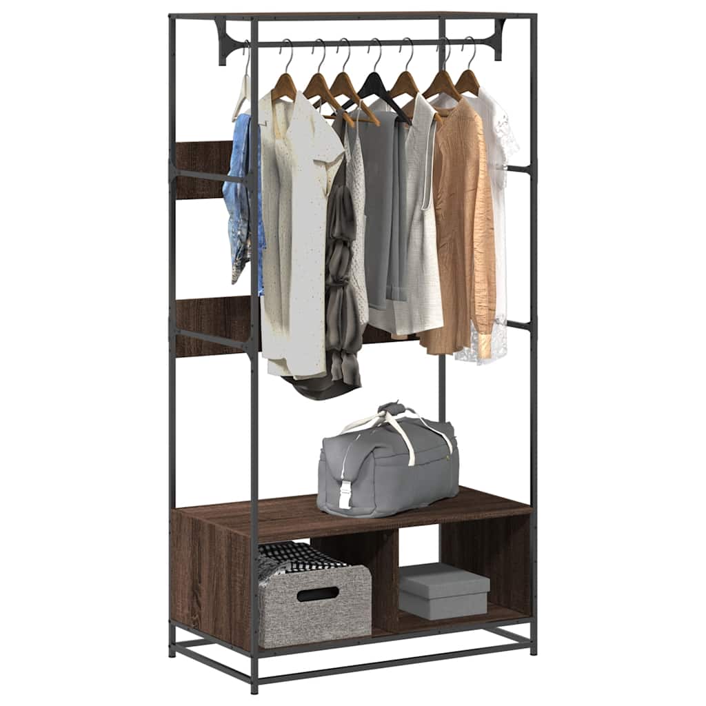 Vidaxx garderobe 90x50x180 cm færdig træbrun eg