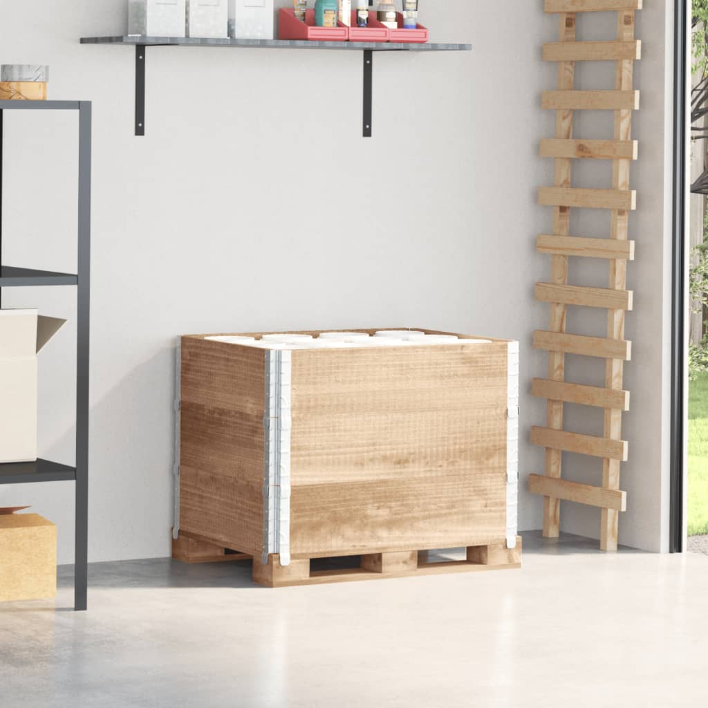 VidaXL Palletoprammer 3 stk 80x60 cm massivt fyrretræ