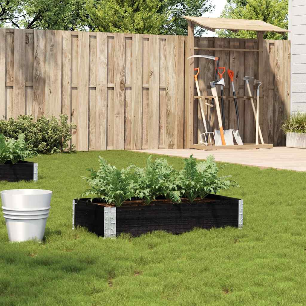Vidaxx plantekasse 100x50 cm massiv fyrretræ sort