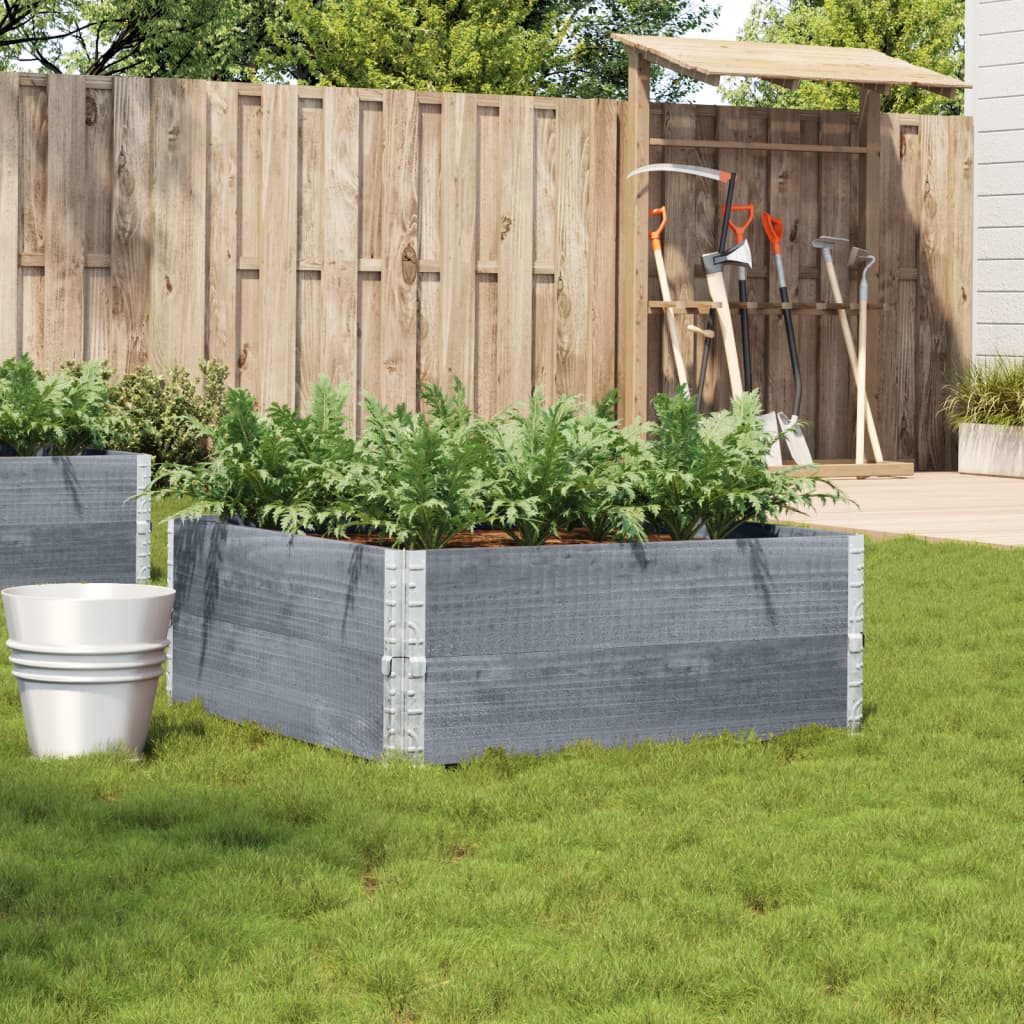 Vidaxx plantekasse 100x100 cm massiv fyrretræ grå