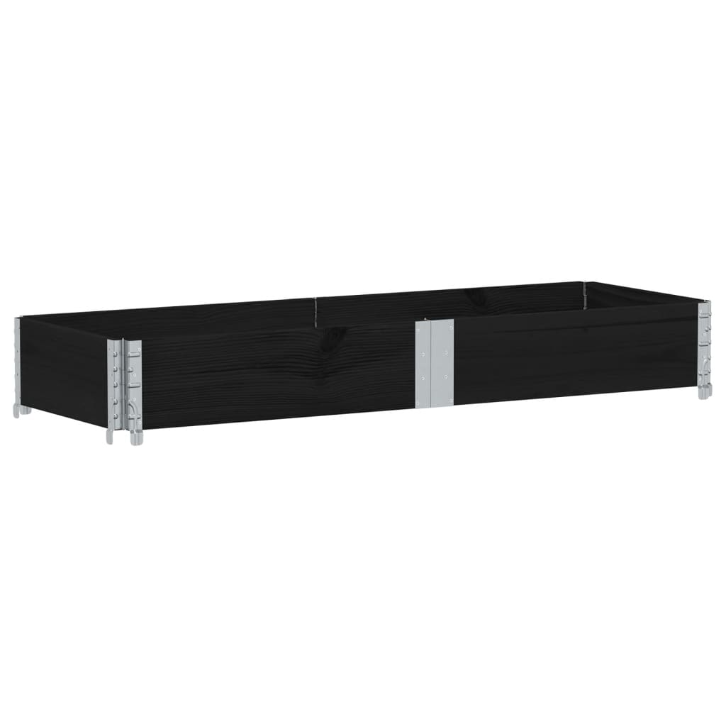Vidaxx plantekasse 150x50 cm massiv fyrretræ sort