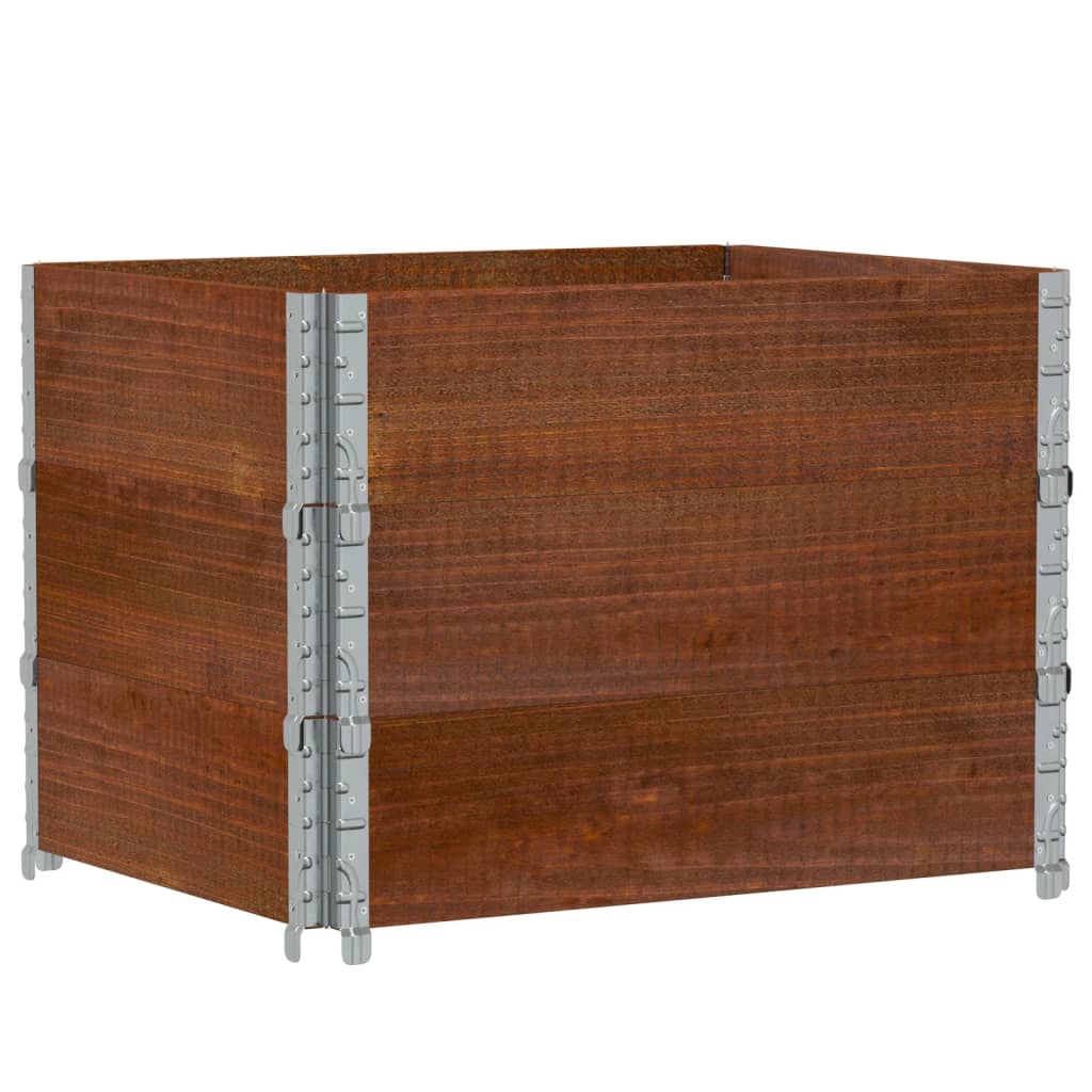 VidaXL Plantekasse 80x60 cm massiv fyrretræ brun