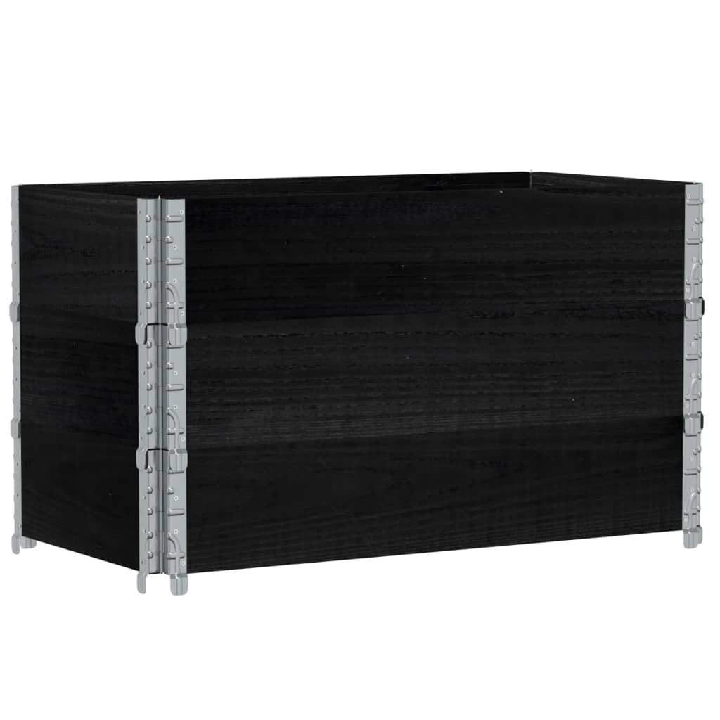 VidaXL Plantekasse 100x50 cm massiv fyrretræ sort
