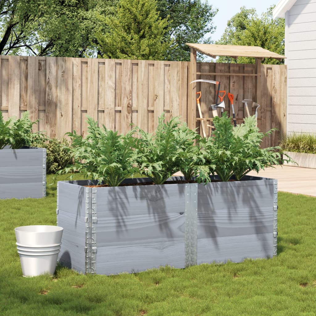 VidaXL Plantekasse 150x50 cm massiv fyrretræ grå