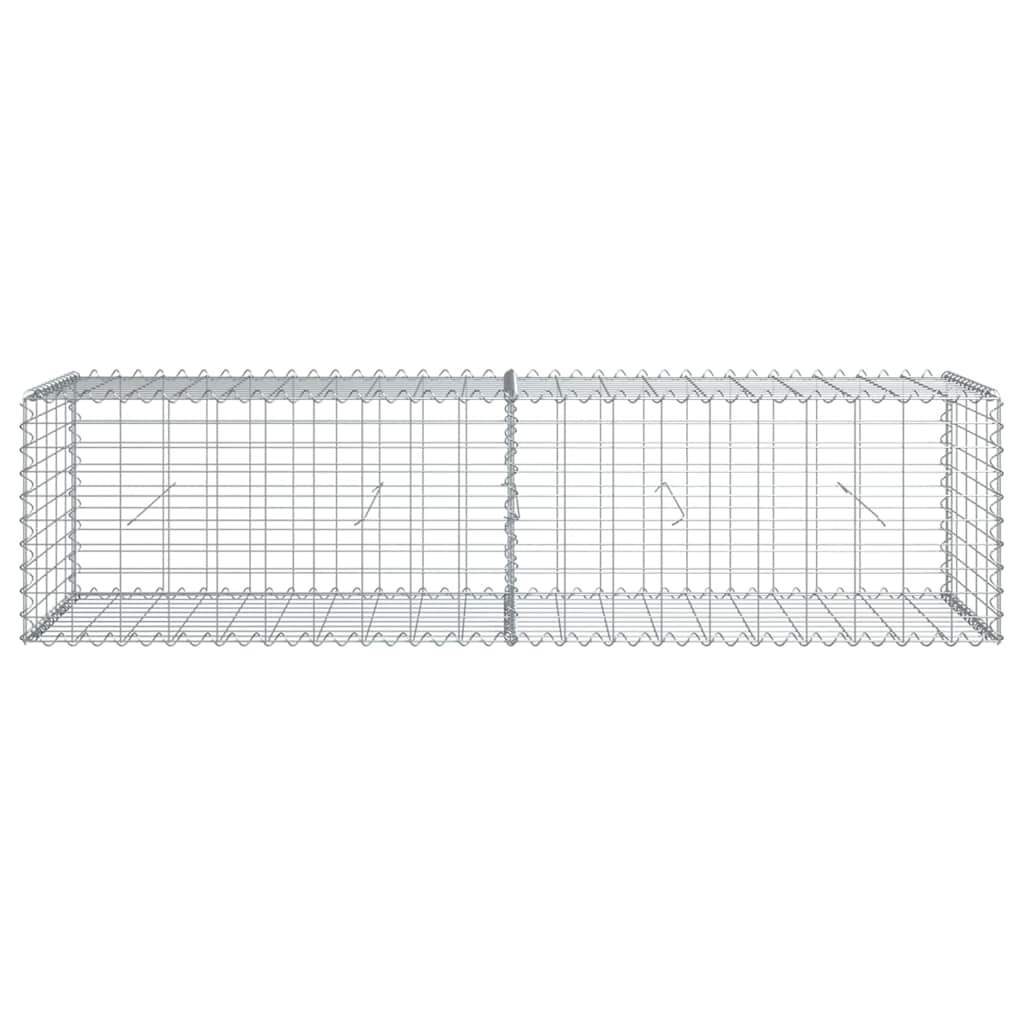 Vidaxx gabion 200x50x50 cm galvaniseret jern sølvfarvet