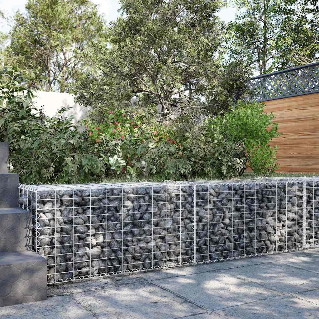 Vidaxx gabion 200x50x50 cm galvaniseret jern sølvfarvet