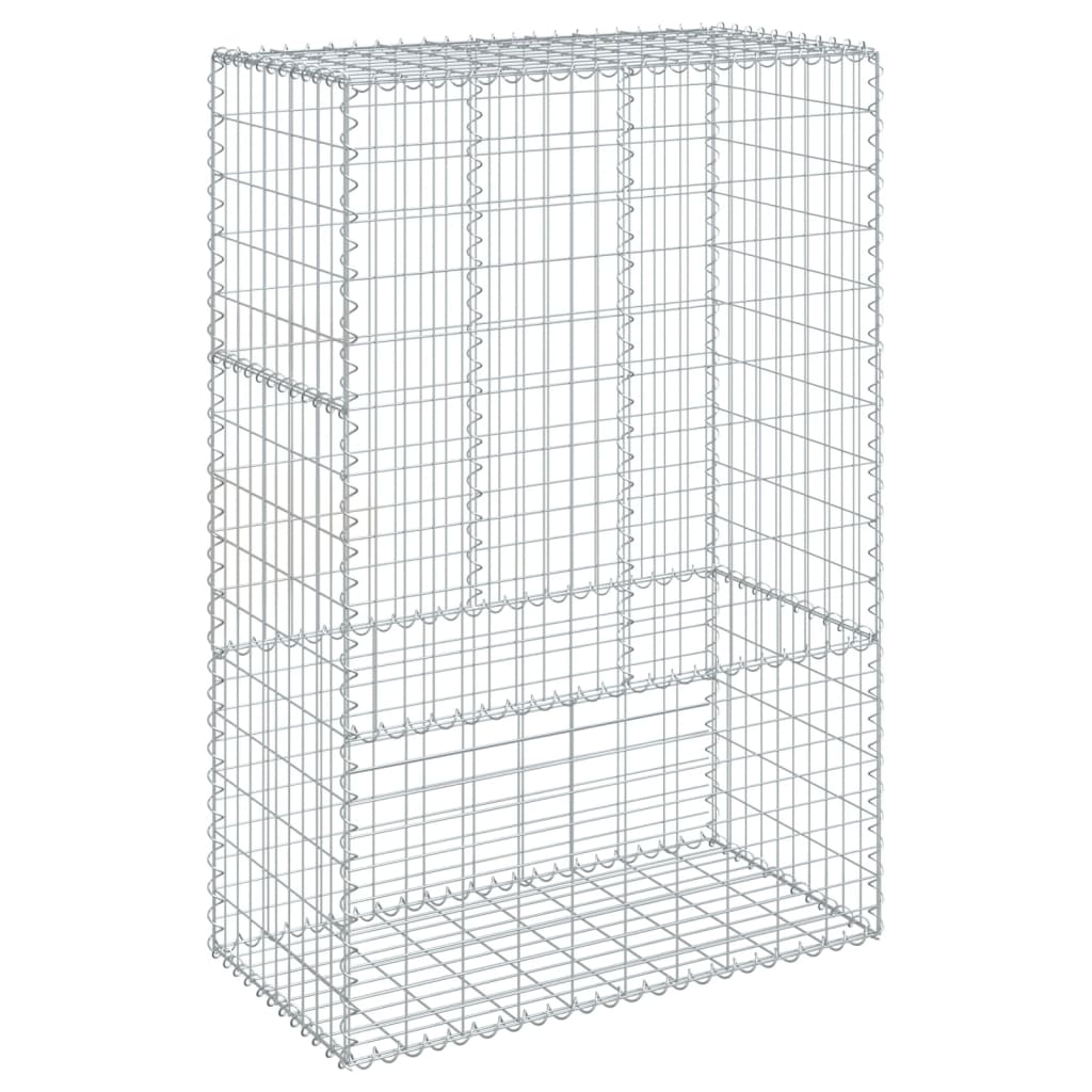 Vidaxx gabion 100x50x150 cm galvaniseret jern sølvfarvet