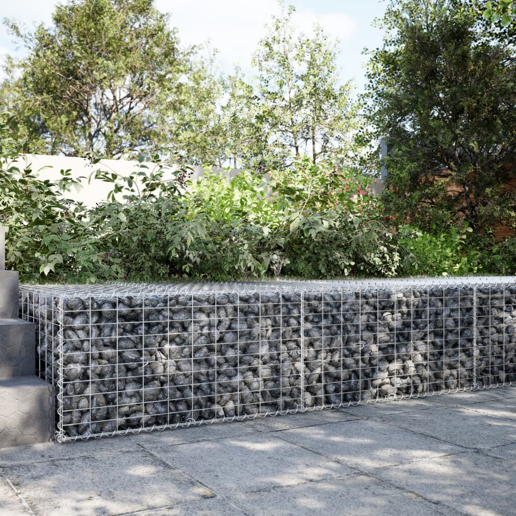 Vidaxx gabion 200x100x50 cm galvaniseret jern sølvfarvet