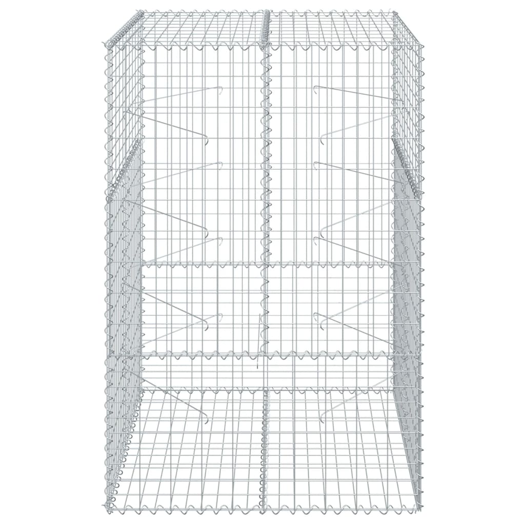 Vidaxx gabion 100x100x150 cm galvaniseret jern sølvfarvet