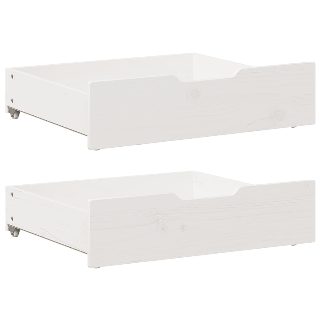 Vidaxx sengeskuffer 2 stk 75x55x17 cm massiv fyrretræ hvid