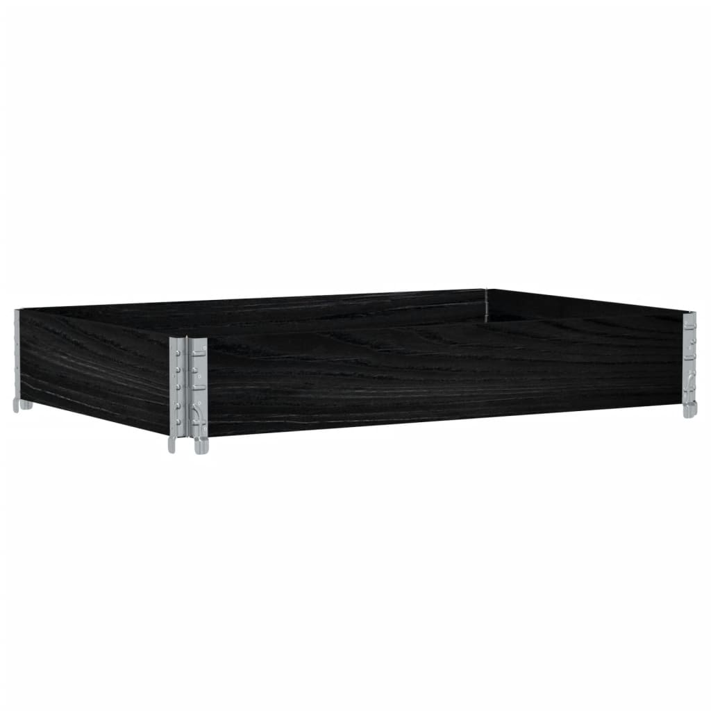 Vidaxx palle overkant 120x80 cm massiv fyrretræ sort