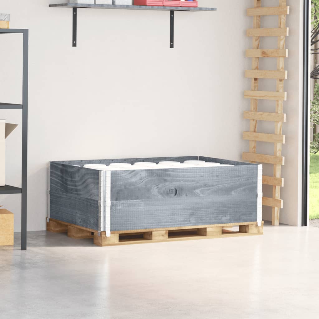 Vidaxx pallekraver 2 stk 120x80 cm massiv fyrretræ grå