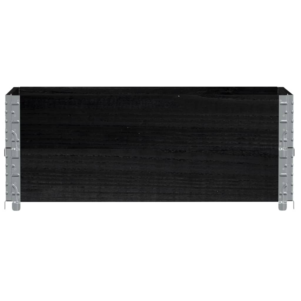 Vidaxx pallekraver 2 stk 100x50 cm massiv fyrretræ sort