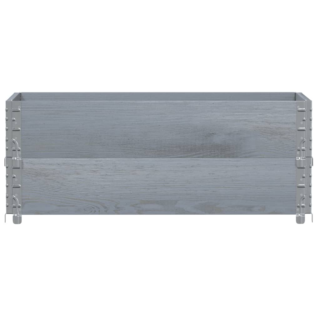 Vidaxx pallekraver 2 stk 100x50 cm massiv fyrretræ grå