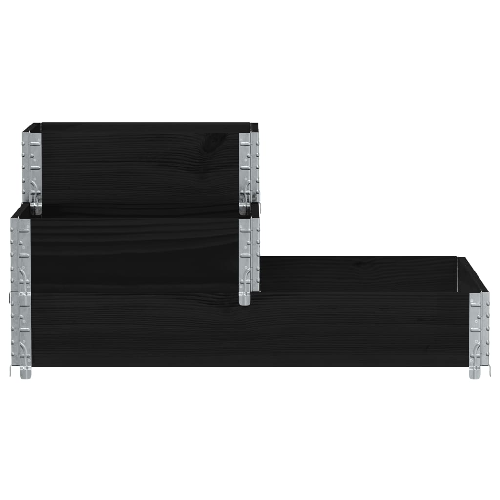 Vidaxx hævet plantekasse 3-lags 120x80 cm massiv fyrretræ sort