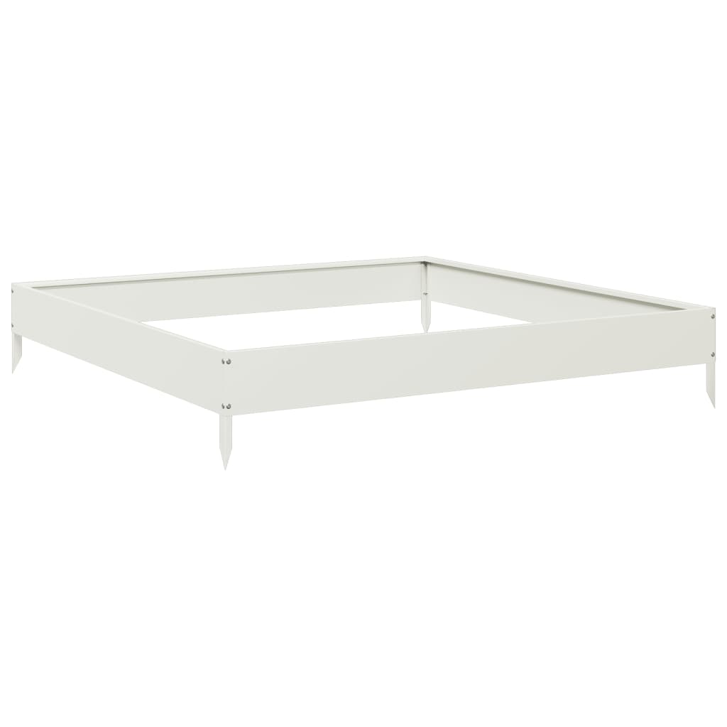 Vidaxx plantekasse hævet 100x100x18,5 cm stål hvid