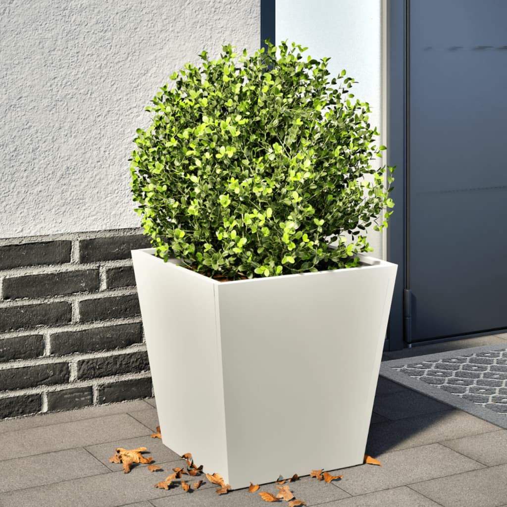 Vidaxx plantekasse 40x40x40 cm stål hvid