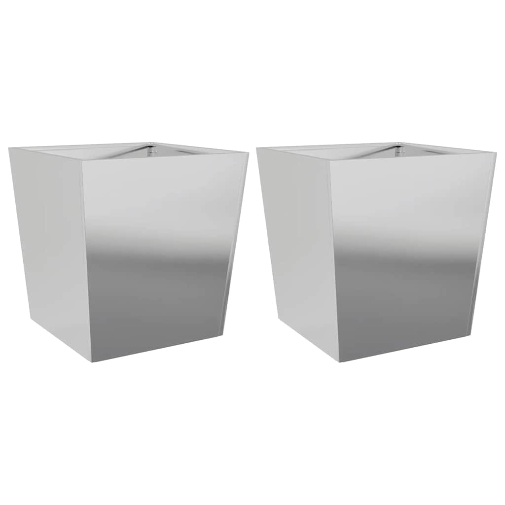 Vidaxx plantekasser 2 stk 50x50x50 cm galvaniseret stål
