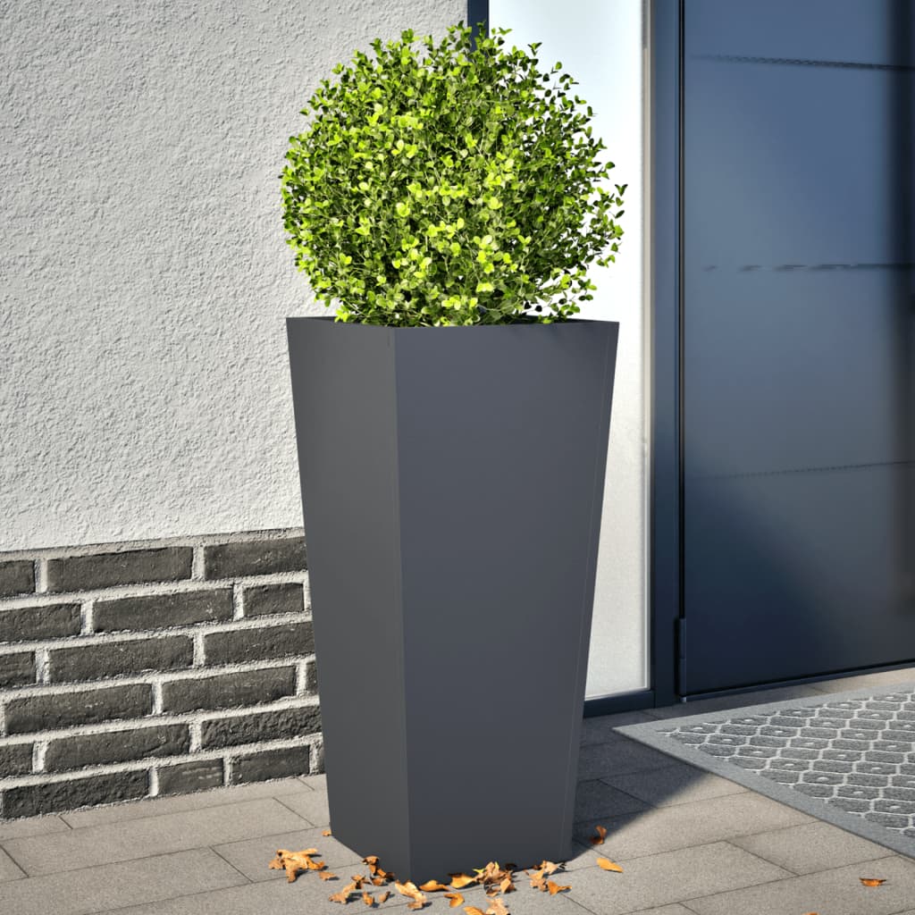 Vidaxx plantekasser 2 stk 35x35x75 cm stål antracit