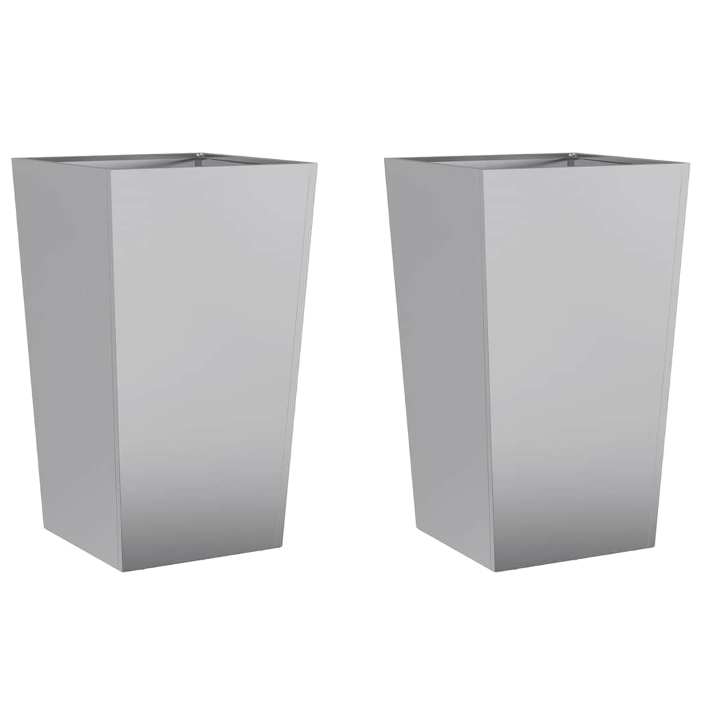 Vidaxx plantekasser 2 stk 45x45x75 cm galvaniseret stål