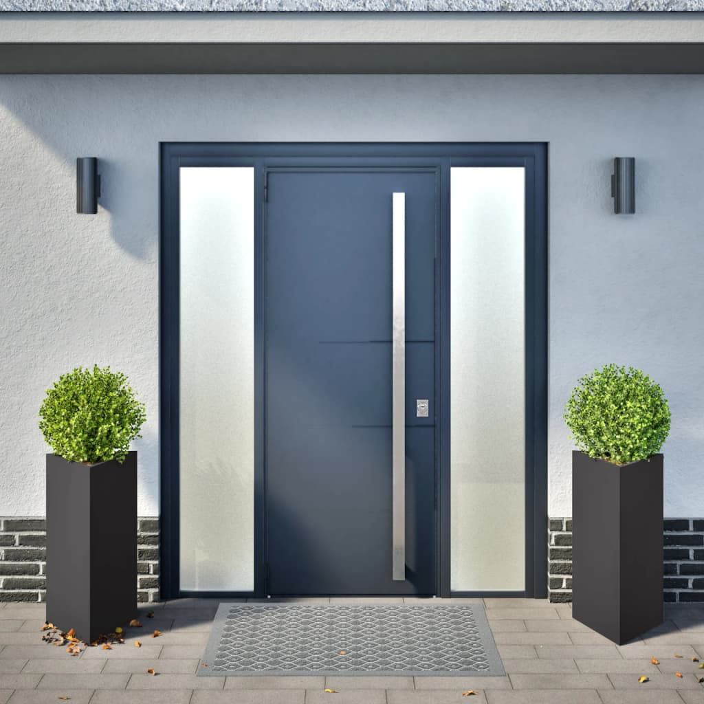 Vidaxx plantekasser 2 stk trekant 40x34,5x70 cm stål sort
