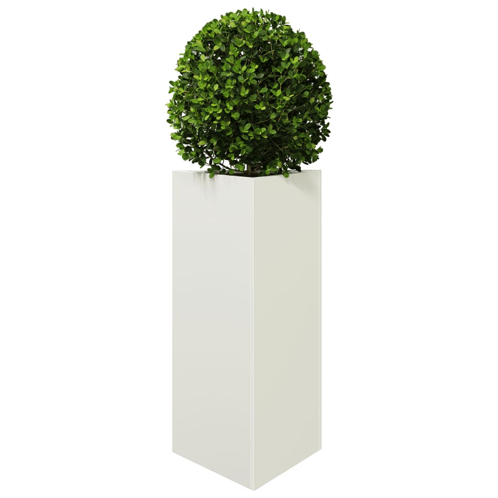 Vidaxx plantekasse trekant 40x34,5x70 cm stål hvid