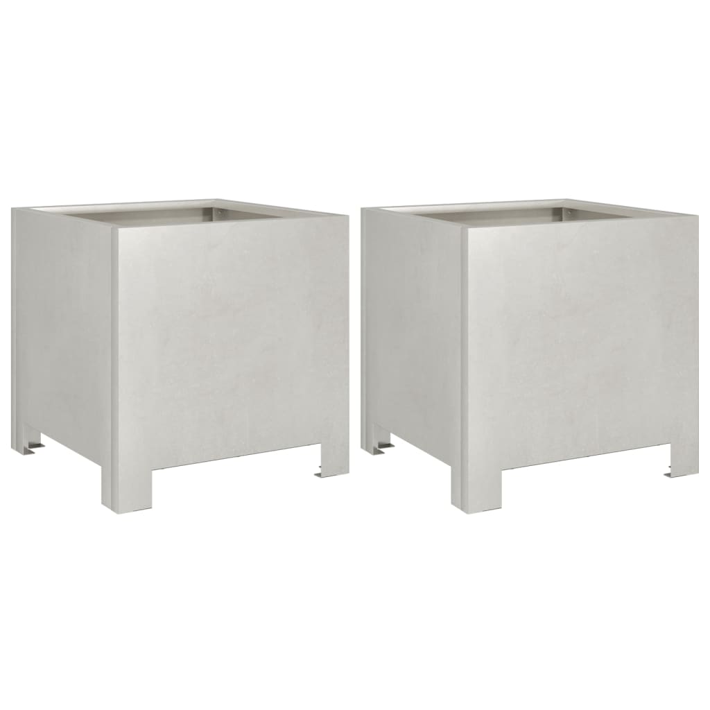Vidaxx plantekasser 2 stk 30x30x30 cm rustfrit stål
